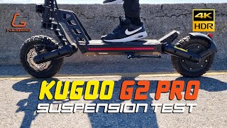 Kugoo G2 Pro Electric Scooter  Suspension Test 4K [upl. by Sone]