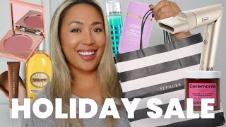 SEPHORA HOLIDAY SALE HAUL  RECOMMENDATIONS 2024  SplurgeWorthy Tools amp Staple Products [upl. by Zorina]