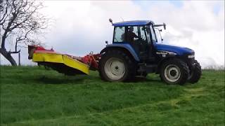 Fell Silage  Mowing with 3 Tractors amp 4 Mowers [upl. by Chucho]