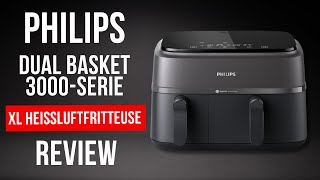 Philips Dual Basket Airfryer 3000Serie Review Doppelt hält besser [upl. by Onig]