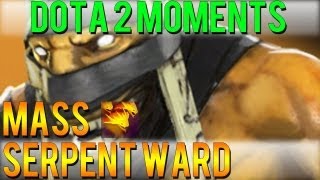 Dota 2 Moments  Mass Serpent Ward [upl. by Dadinirt]