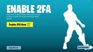 HOW TO ENABLE 2FA in FORTNITE CHAPTER 5 SEASON 3 Enable 2FA NOW [upl. by Beitnes662]