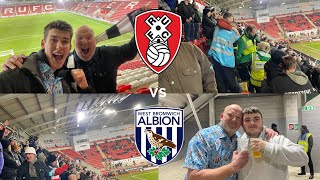 ROTHERHAM VS WBA VLOG WALLACE WONDERSTRIKE AS ALBION FAN BREAKS LEG IN LIMBS [upl. by Adnamal446]