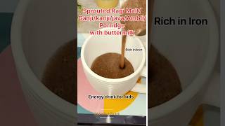 Sprouted Ragi MaltIron richkid healthy kanji Improves gut Porridgeragi ganjikidsfavfood [upl. by Ladd358]