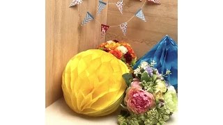 【Wedding DIY】プレ花嫁さんに大人気♪簡単につくれるハニカムボール♡ [upl. by Nim]