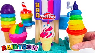 Creating Rainbow Treats with a Play Doh Ice Cream Machine [upl. by Hoffmann]