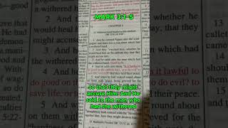 Jesus Heals on the Sabbath  Mark 315 bibleverses biblestudy godsword jesus nkjv [upl. by Bihas]