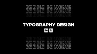 Typography After Effects Tutorial [upl. by Gerianne]