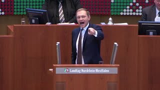 Christian Lindner quotDas hat Spaß gemachtquot  Landtag NRW 29012015  Bananenrepublik [upl. by Enirroc]