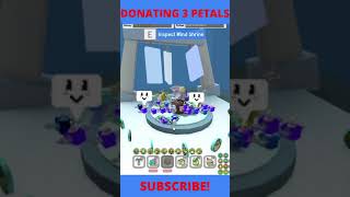 Donating 3 Spirit Petals in Bee Swarm Simulator Shorts [upl. by Alehs]