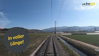 Führerstandsmitfahrt von Freiburg nach Elzach mit bwegt auf der Elztalbahn [upl. by Novej605]