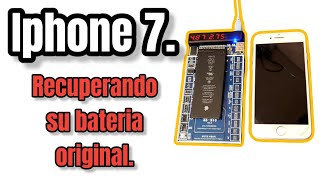 Como revivir y recuperar bateria original de iphone 7 al 100 [upl. by Benji674]