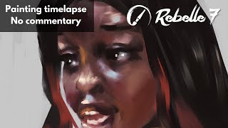 Portrait speedpaint on Rebelle 7 1  No commentary [upl. by Hsatan320]