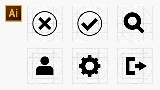 How to Draw Icons Using Grid  Adobe Illustrator [upl. by Drawoh24]