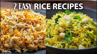 2 Easy Vegetable Rice Recipes  Healthy Vegan and Vegetarian Meals  Rice Recipes [upl. by Nadroj]