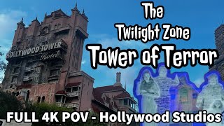 Tower of Terror FULL 4K POV  Disney’s Hollywood Studios 2024 [upl. by Enelrahc840]