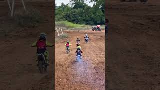 Holeshot in Moto 2 on a Cobra 50 Jr motorsport race dirtbike cobra kids aomc [upl. by Eirellam]