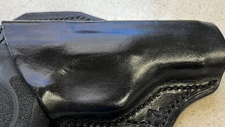 How To Make A Custom Leather Holster  Cut And Finish A Custom Leather Holster  Leather Project [upl. by Ayikur150]