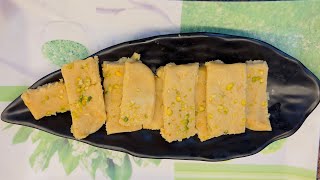 ਬੇਸਣ ਤੇ ਸੁੱਕੇ ਦੁੱਧ ਦੀ ਬਰਫੀ । Besan te milk powder di burfi  soft and delicious burfi । [upl. by Lletnohs]