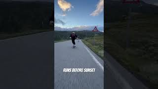 downhill longboard longboarding skateboarding extremesports extreme sport mountains shorts [upl. by Kopaz]