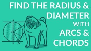 ʕ•ᴥ•ʔ Arcs and Chords easily find the Radius and Diameter of a Circle [upl. by Ihcalam578]