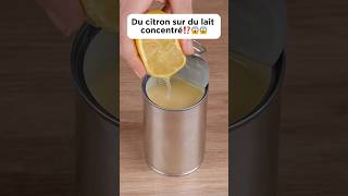 Du citron sur du lait concentré⁉️😱😱 cooking recette delicious milk lemon découverte pourtoi [upl. by Ttoille]