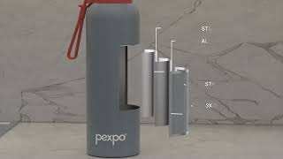 Pexpo Bravo 24 Hrs Hot and Cold Stainless Steel Vacuum Insulated Water Bottle [upl. by Aisereht562]