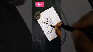 How to draw a Panda 🐼 [upl. by Neelhtakyram]