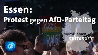 Essen Protest gegen AfDParteitag  tagesthemen mittendrin [upl. by Dumas]