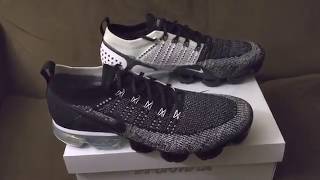 Vapormax Flyknit 2 BlackBlack White Unboxing [upl. by Fillender]