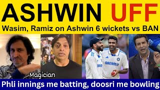 Wasim Akram latest on Ashwin 886 today IND vs BAN  Pakistani Reaction Ramiz Speaks Shoaib Akhtar [upl. by Mckale]