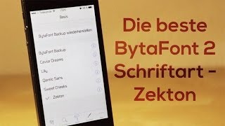 Die beste BytaFont 2 Schriftart  Zekton [upl. by Etteuqaj797]