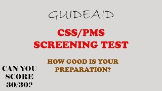 CSSPMS SCREENING TEST HOW GOOD IS YOUR PREPARATION [upl. by Silletram]