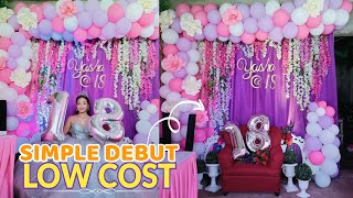 Very Easy Debut Decoration Ideas using Balloons  Birthday Decoration Ideas at Home  BALLOON DECOR [upl. by Naivaj313]