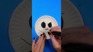 HOW TO MAKE JACK SKELETON  PAPERPLATE CRAFT craft halloween nightmarebeforechristmas [upl. by Nuli633]