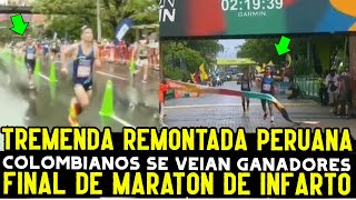 COLOMBIANOS SE CREIAN GANADORES PERO TERMINAN TRISTES POR REMONTADA PERUANA EN MARATON EN MEDELLIN [upl. by Anirda]