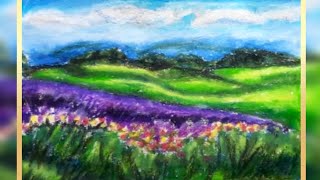 How to draw nature colourfull flowers tutorial howto drawing nature flowers oilpastel tutorial [upl. by Ilesara914]