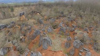 Steinbruch Schneelsberg zwischen RunkelSteeden und Hofen mit Kegelkarst aus der Vogelperspektive [upl. by Rehsu]