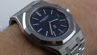 Audemars Piguet Royal Oak Ultra Thin quotJumboquot 15202ST Watch Review [upl. by Vandyke]