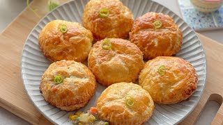 Chicken Pot Pie with Puff Pastry Recipe  Delicious Breakfast amp Party Snacks Chicken patties [upl. by Nirak]