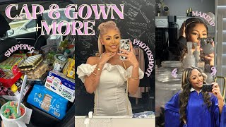 Cap amp Gown  Grad photoshoot  prep vlog etc [upl. by Poppas]