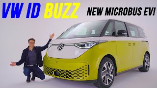 Comeback of the year VW ID Buzz REVEAL of the Volkswagen EV Microbus Multivan [upl. by Kealey]