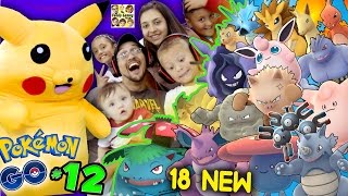 POKEMON GO Got 18 New Creatures w Pikachu amp FGTEEV Family Part 12 Massive Evolving Gameplay [upl. by Ethbinium]