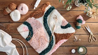 Tuft a pretty throw pillowcase – DIY by Søstrene Grene [upl. by Nnylirret]