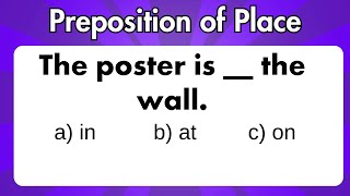 Prepositions of Place AT IN ON  Can you score 3030 [upl. by Ahel]