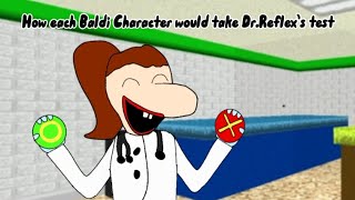 How each Baldi Character would take DrReflex’s test Baldi Basics [upl. by Prochora]