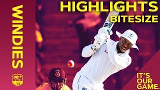 Windies vs India 1st Test Day 2 2019  Bitesize Highlights [upl. by Annaet]