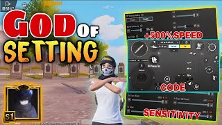 New Conqueror🔥Best Sensitivity  Control CODE 5 Finger FASTER PLAYER  Daxua Setting PUBG BGMI [upl. by Nnylsaj]