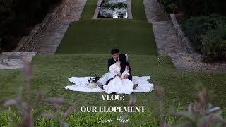 VLOG our elopement elopement shoot private wedding  sierra madre ca [upl. by Roybn]