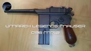 Umarex Legends Mauser C96 M712 FullAuto 177 Caliber BB Gun Review [upl. by Doroteya]